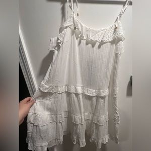 NWT - White Ruffle Dress - Large
